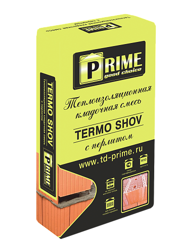Теплая кладочная смесь Prime Termo 6130 "Shov" 20 кг