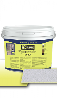 Цветная декоративная затирка Prime Grout "Белая" 6 кг