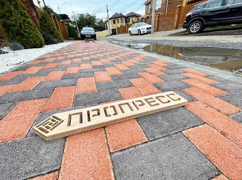 Тротуарная плитка Propress Прямоугольник "Оранжевый" 60мм 
