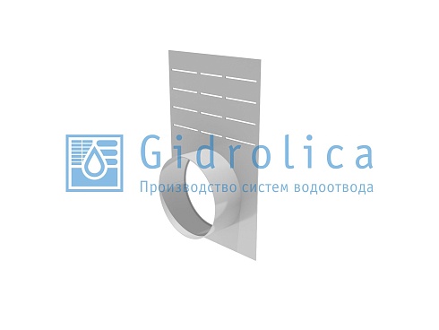 Заглушка торцевая стальная (СО-100мм)с водосливом ЗТв 10 - 15,6. 25. 0,125
