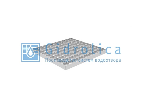 Решетка водоприемная Gidrolica Point РВ-28,5.28,5 - ячеистая стальная оцинкованная