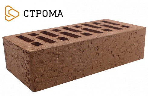 Кирпич керамический лицевой Строма "Коричневый" Кора дуба 1НФ/УС