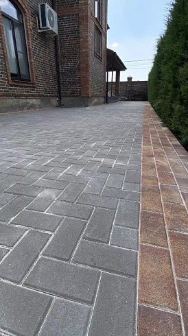 Тротуарная плитка Propress Прямоугольник "Серый" 40мм 