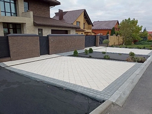 Тротуарная плитка Арбет Квадрат "Серый" 80 мм