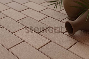 Тротуарная плитка Steingot Брусчатка "Бежевая" (верхний прокрас, минифаска) 60мм